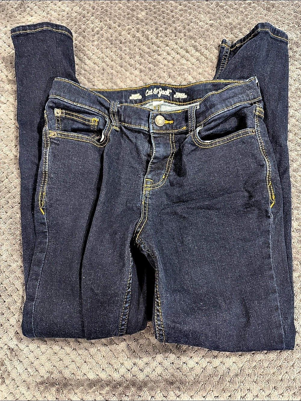 Cat & Jack Skinny Stretch Jeans Skinny Jeans Blue Waist 14 Like New